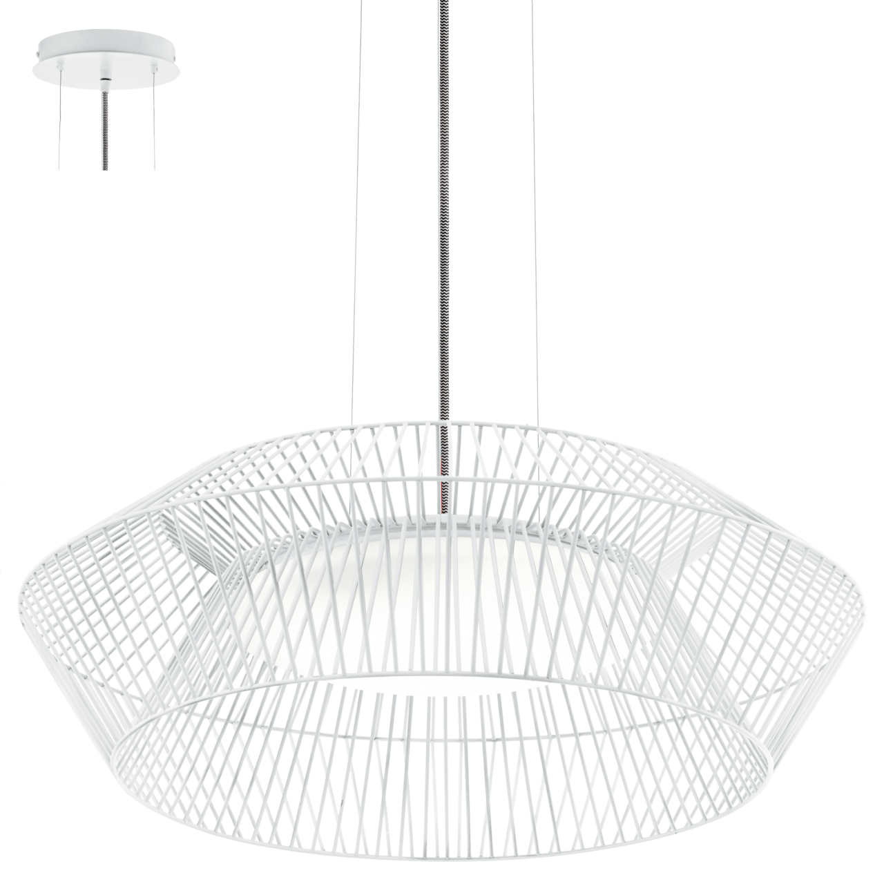 Piastre Plastik Beyaz Siyah Beyaz Kordonlu Tekli Sarkıt