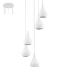 Nibbia Beyaz Beşli Avize