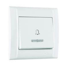 DEFNE BEYAZ IŞIKLI ZİL BUTONU