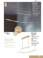 NERO LED Mat Nikel Sarkıt Avize