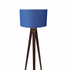 Ceviz Ağacı Mavi Şapkalı Tripod Lambader